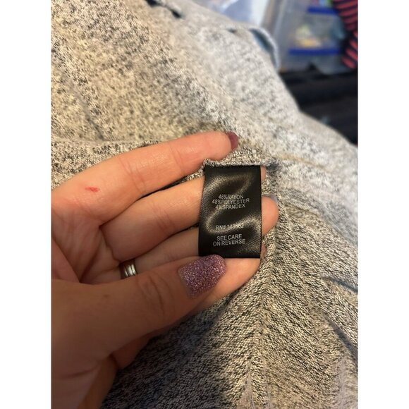 Torrid Super Soft Plush Cowl Neck Raglan Tunic Sweatshirt Pullover 1 (1X) Gray - Picture 9 of 10